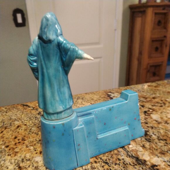 BLUE GANDOLF WIZARD CARD HOLDER CERAMIC WIZARDS FANTASY MYSTICAL Signed - Picture 5 of 12